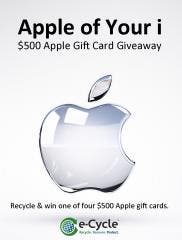 Win A $500 Apple Gift Card With e-Cycle’s Apple of Your i Giveaway – Sell and/or Recycle Your Business Cell Phones and Win!
